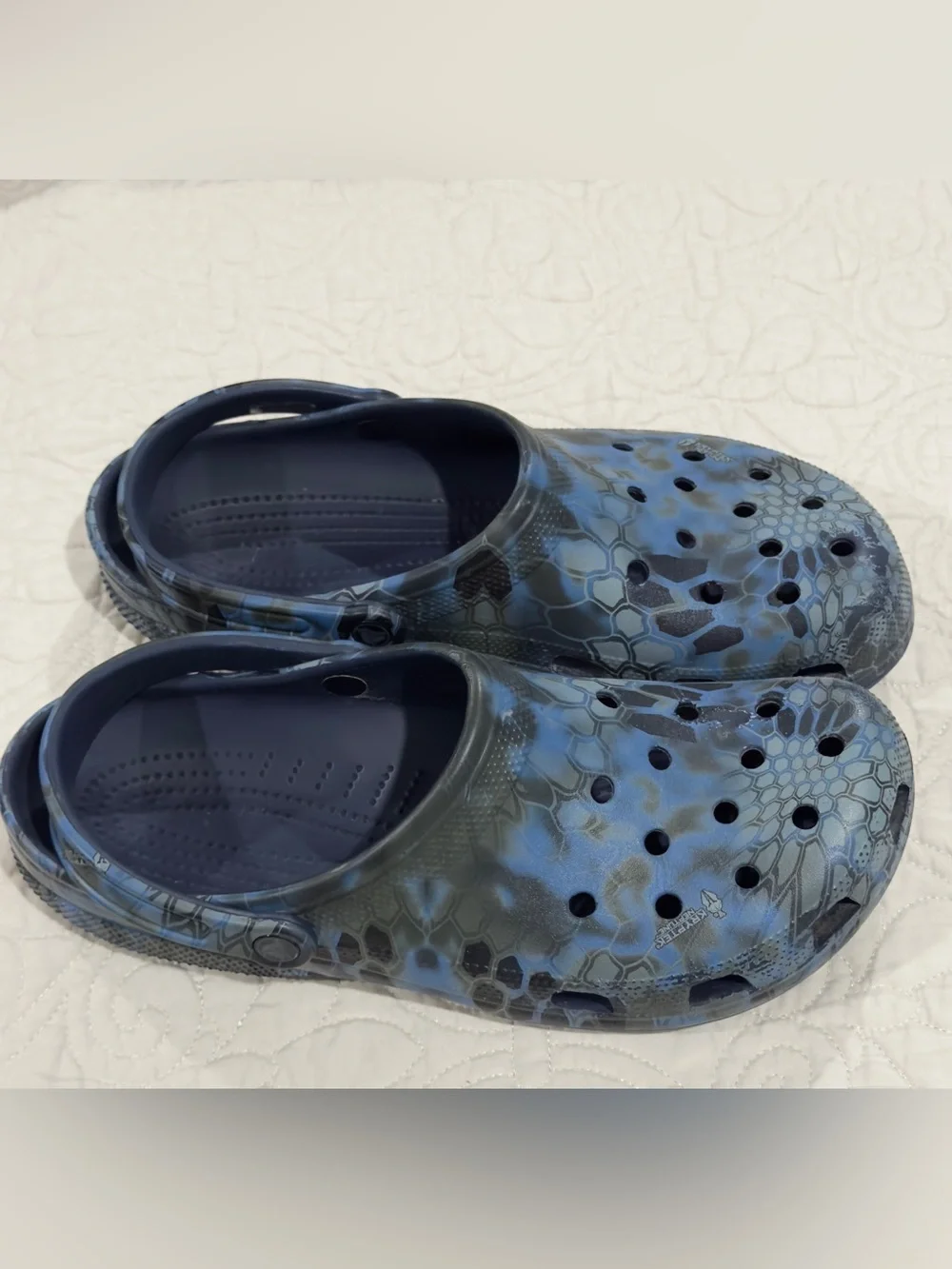 CROCS Men's Classic KRYPTEK Neptune Blue and Gray Size 13
